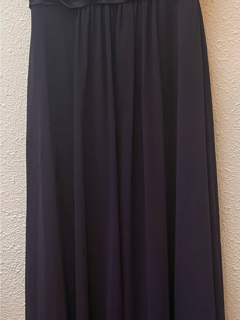 Bill Levkoff Deep Purple V-Neck Maxi Gown